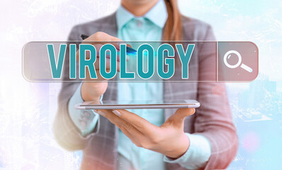 Word writing text Virology. Business photo showcasing branch of science dealing with the variety of...