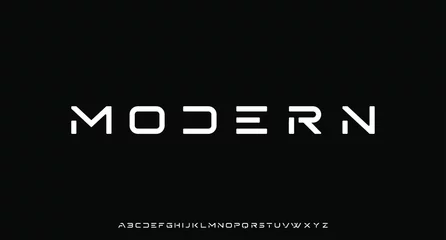 Foto op Canvas modern, futuristisch modern geometrisch lettertype © ZeaLab