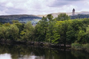 Fototapeta na wymiar River and landscape, Stirling, Scotland