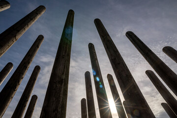 Stangenpyramide in Dreieich im Regionalpark RheinMain