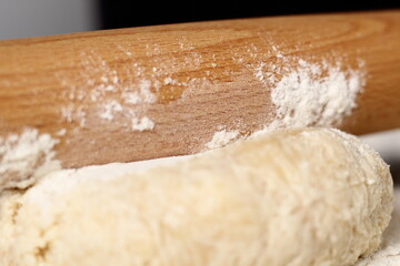 Roll out dough with rolling pin. Making Shoofly Tart Series.