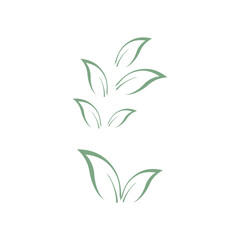 Fototapeta premium Eucalyptus leaves logo vector template