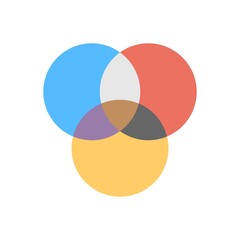 RGB color spectrum icon illustration in flat design style.