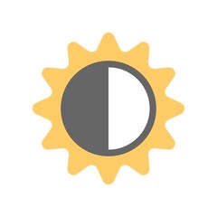 Display brightness control icon illustration. Camera settings, adjust contrast sign.