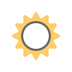 Display brightness control icon illustration. Camera settings, adjust contrast sign.