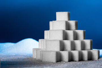 Pyramid of sugar blocks