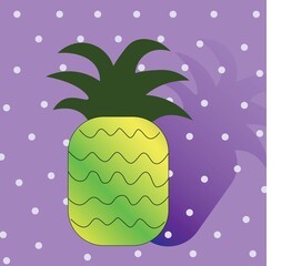 Vector Pineapple Designer Element and seamless pattern design. Perfect for fabric, wallpaper and scrapbooking projects.