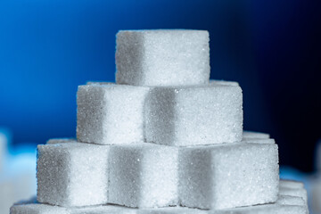 Pyramid of sugar blocks