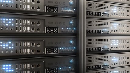 rack servers in data center - Powered by Adobe