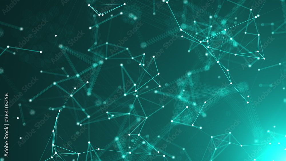 Poster abstract connection dots. technology background. network concept. 3d rendering.