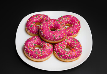 Stack of assorted donuts