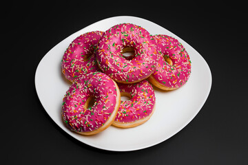 Stack of assorted donuts