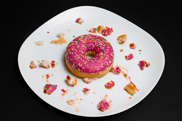 Stack of assorted donuts