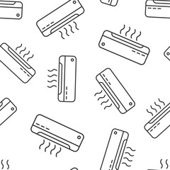 Conditioner icon in flat style. Cooler vector illustration on white isolated background. Cold climate seamless pattern business concept.