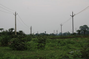 Obraz premium power lines in the countryside