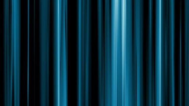 Vertical blue parallel lines moving on black background, seamless loop. 4K animation.