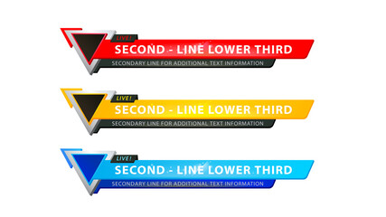 Vector  lower third or television news bar design template isolated on white background