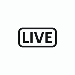 Fototapeta premium live stream icon vector