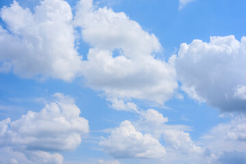 Naklejka na ściany i meble summer clouds on the blue sky