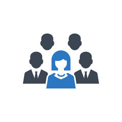 Business People Icon. team, users (vector illustration)