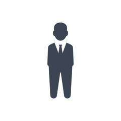 Business person Icon. man, employee (vector illustration)