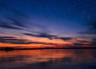 Fototapeta na wymiar Lake Balaton at sunset
