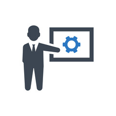 Training Lecture Icon. presentation, business, tutoring (vector illustration)