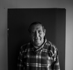 Portrait of a old peruvian man