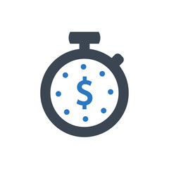 Investment Time Plan Icon. budget, time, plan (vector illustration)