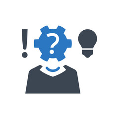 Decision Making Process Icon. business, problem solving (vector illustration)
