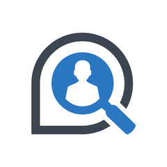 Find Consultant Icon. agent, find (vector illustration)