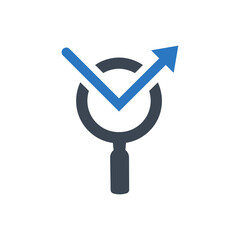 Market Analysis Icon. market, research (vector illustration)