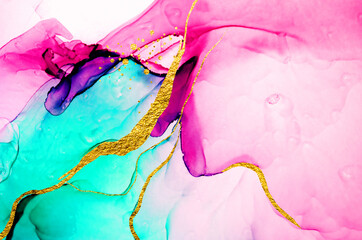 Transparent creativity, Ink colors are amazingly bright, luminous, translucent, free-flowing, and dry quickly. Abstract artwork. Trendy wallpaper. Natural pattern, luxury art.