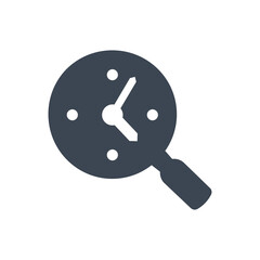 History Search Icon. record, time, find (vector illustration)