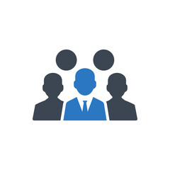 Business People Icon. employees, group (vector illustration)
