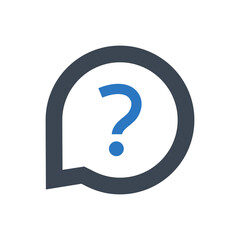 Ask Question Icon. help, support (vector illustration)