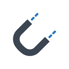 Attraction Icon. magnet, magnetic (vector illustration)