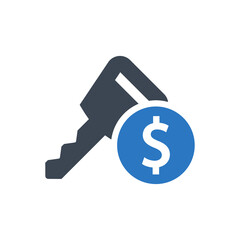 Success Key Icon. (vector illustration)