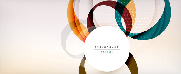 Fototapeta premium Trendy simple circle abstract background, dynamic motion concept. Vector Illustration For Wallpaper, Banner, Background, Card, Book Illustration, landing page
