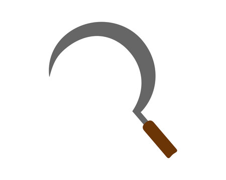 recommend clip art: Doodle sickle icon isolated on white. Vector stock illustration. EPS 10