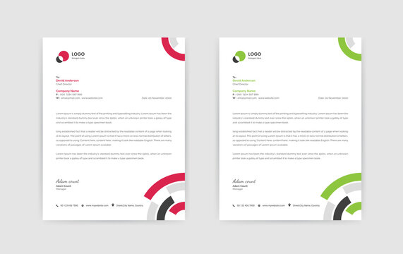 Abstract Corporate Business Style Letterhead Design Vector Template For Your Project. Simple And Clean Print Ready Design,Elegant Flat Design Vector Illustration.