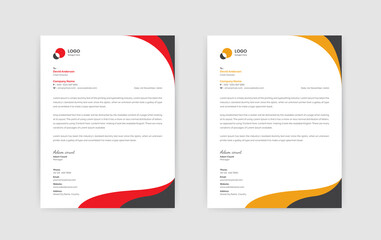 Abstract Corporate Business Style Letterhead Design Vector Template For Your Project. Simple And Clean Print Ready Design,Elegant Flat Design Vector Illustration.