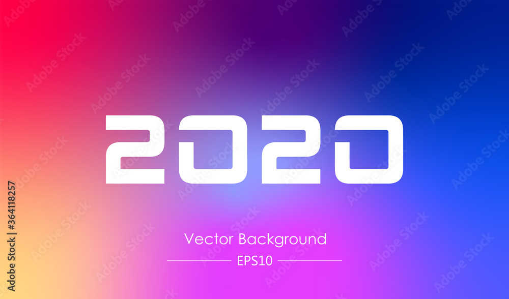 Poster vector image of the year 2020 on a background