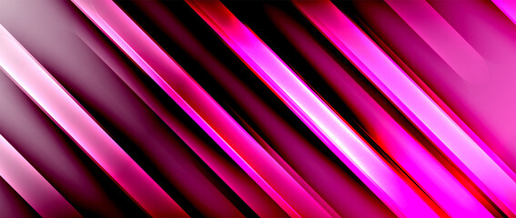Plakat Bright gradient neon lines abstract background