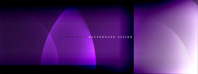 Fototapeta premium Vector abstract background - circle and cross on fluid gradient with shadows and light effects. Techno or business shiny design templates for text