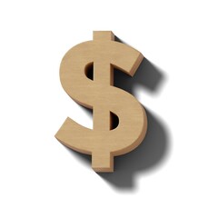 リアルな木製の文字ブロックの$