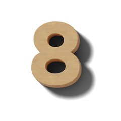 リアルな木製の文字ブロックの7