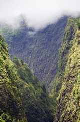Pu´u or Puu Kukui Mountain summit inside Iao Valley State Park on tropical Island of Maui in...