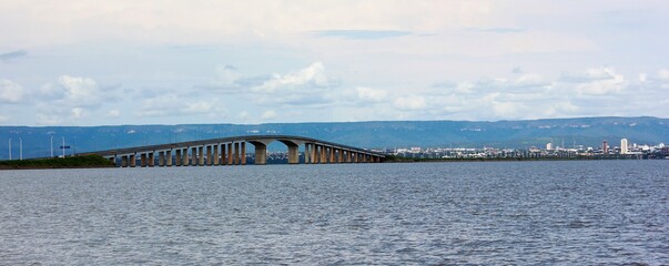 Bridge over the Tocantins River where Palmas is the state capital.