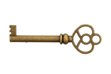 Vintage retro bronze skeleton key